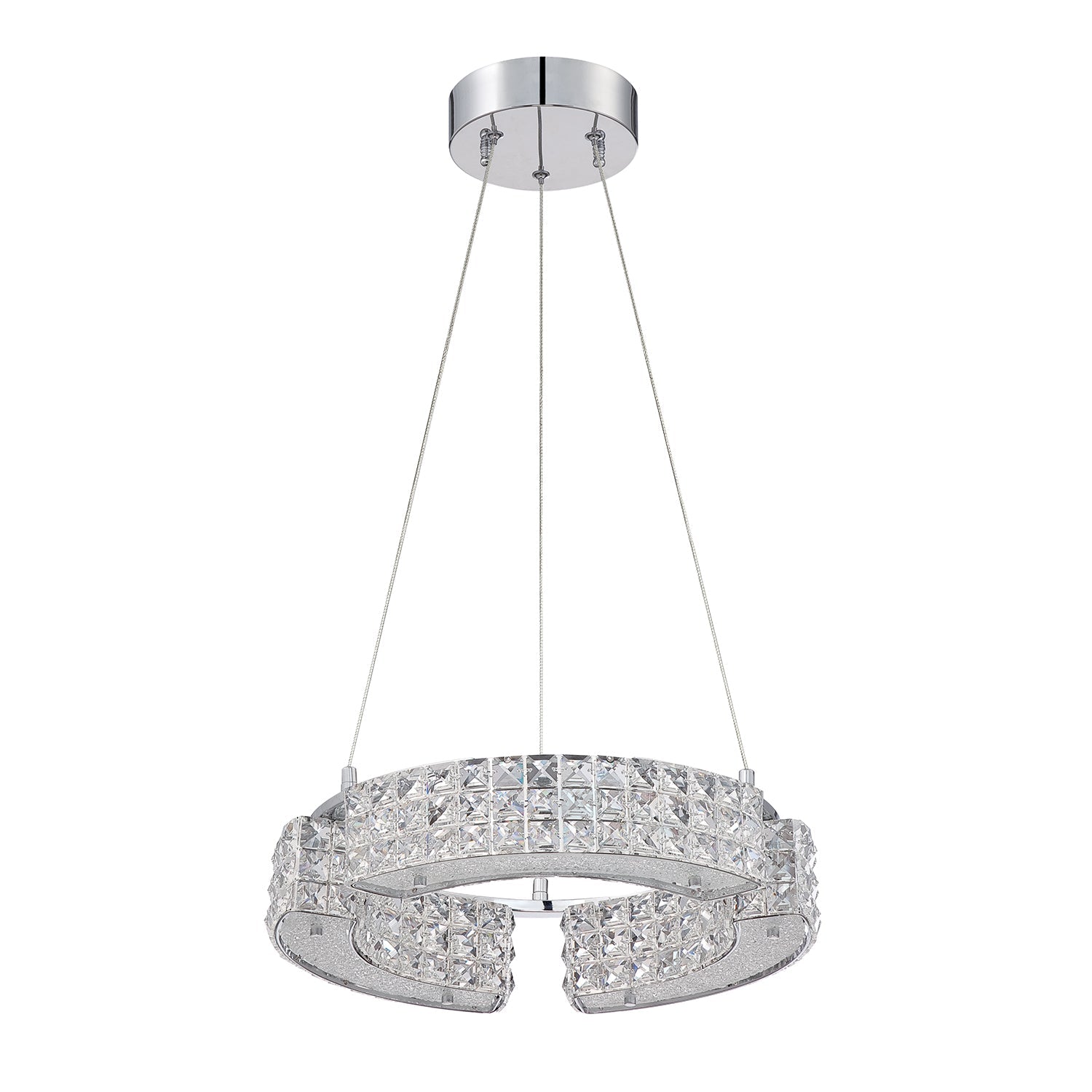 CARINA series 6 Light 16 in. Optic Crystal Pendant in a Chrome finish - 6L16-CH