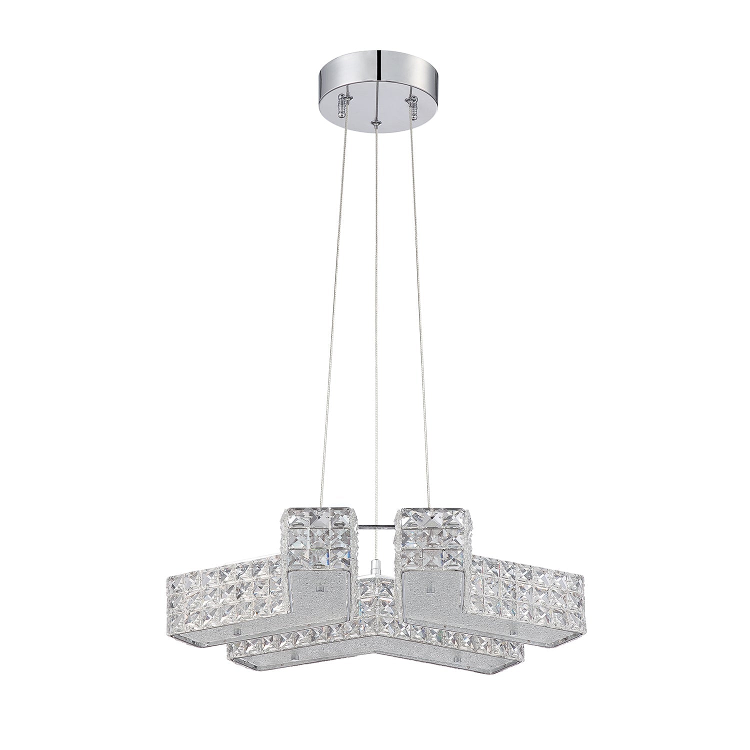 CARINA series 6 Light 16 in. Optic Crystal Pendant in a Chrome finish - 6L20-CH