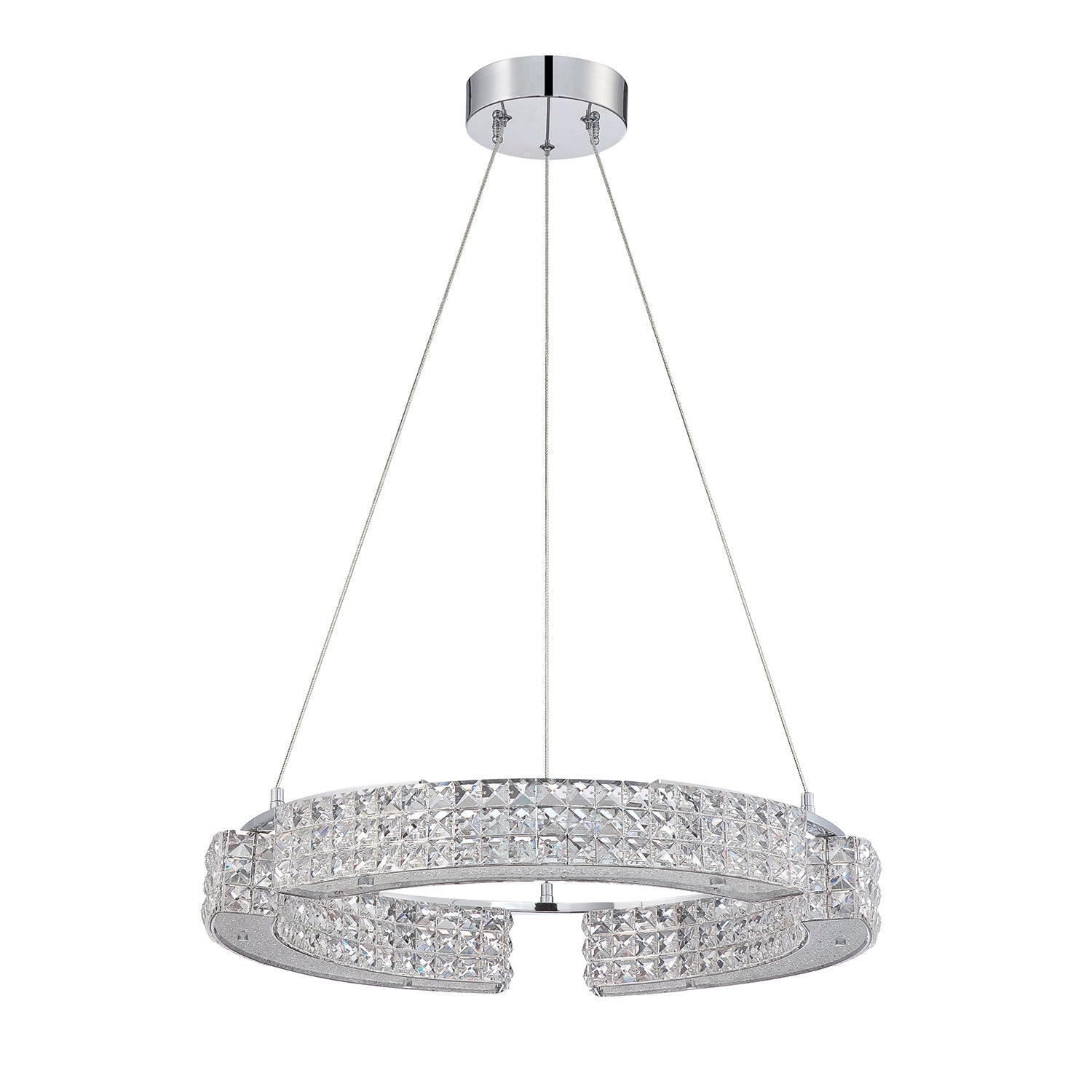 CARINA series 6 Light 16 in. Optic Crystal Pendant in a Chrome finish - 9L23-CH