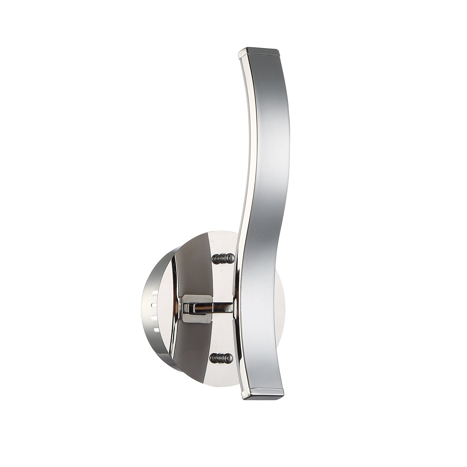 WAVE series 12 inch LED Chrome Wall Sconce with Inward light direction - Default Title