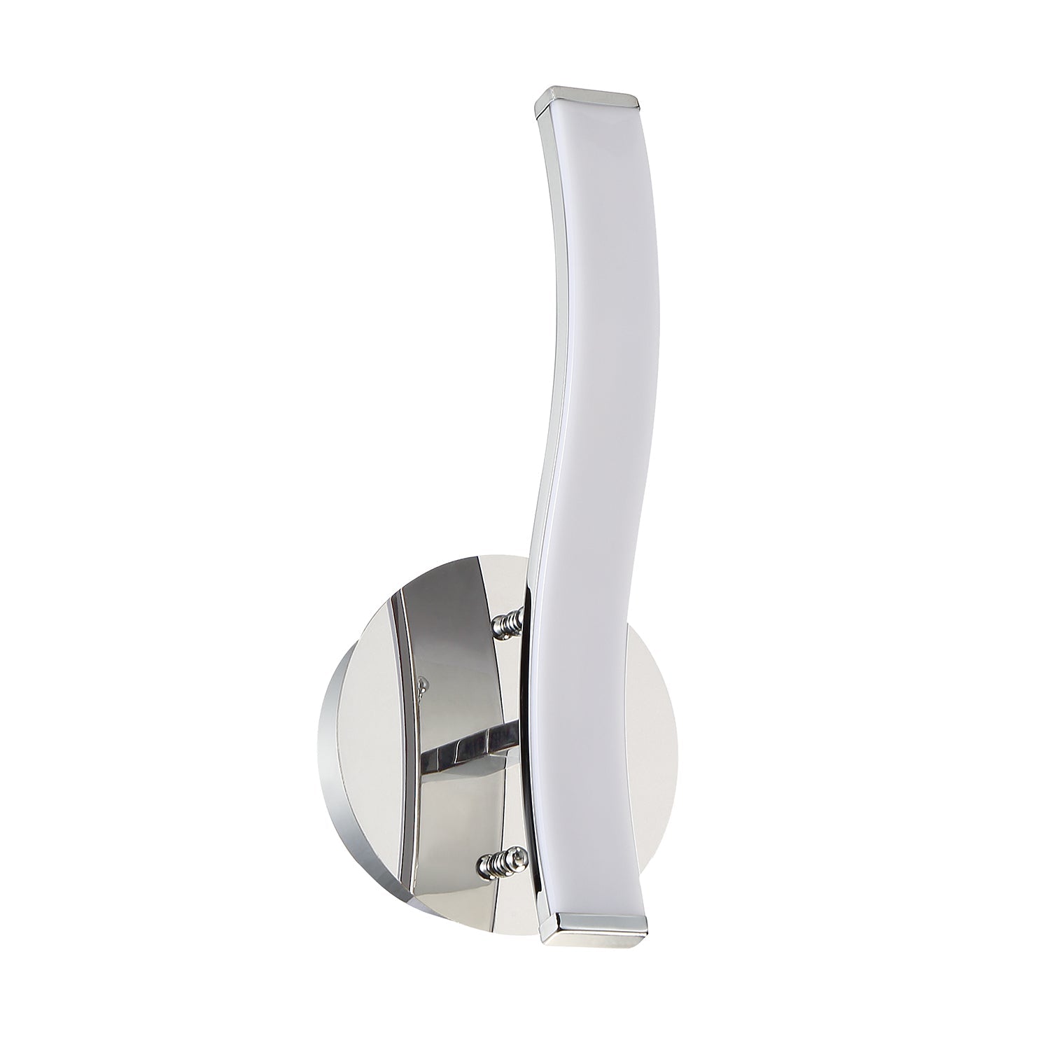 WAVE series 12 inch LED Chrome Wall Sconce with Outward light direction - Default Title
