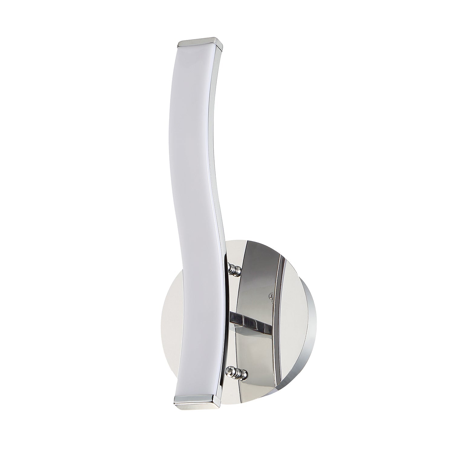 WAVE series 12 inch LED Chrome Wall Sconce with Outward light direction - Default Title