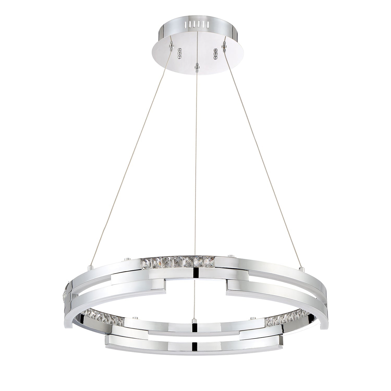 SATERN series 41 Watt Black Stainless Integrated LED Ring Pendant - Default Title