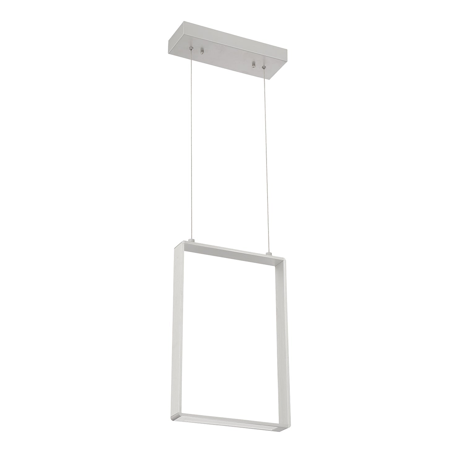 QUADRON 1-Light Aluminum LED Pendant - Large - Aluminum
