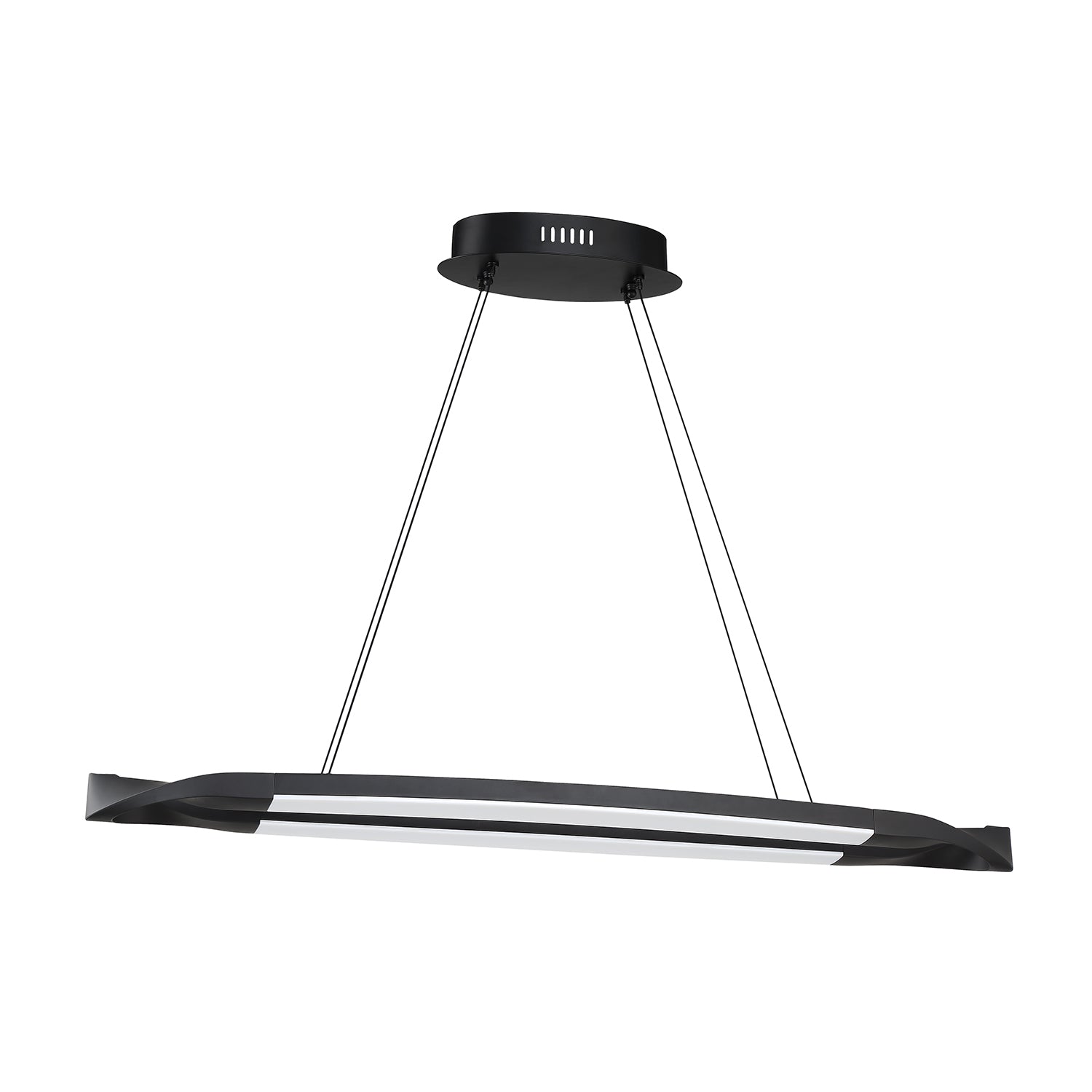 SERPHUS 38 Watt Black Integrated LED Pendant Bar - Black