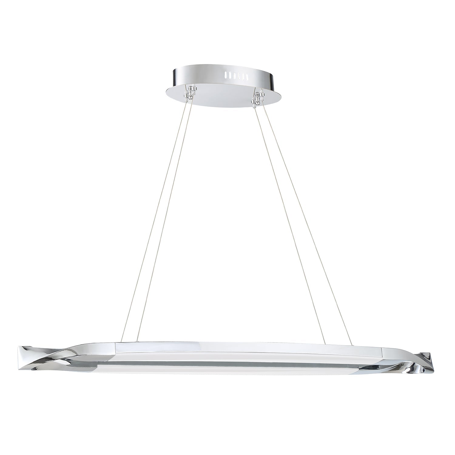 SERPHUS 38 Watt Black Integrated LED Pendant Bar - Chrome