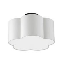 Load image into Gallery viewer, 3LT Incandescent Flush Mount, MB w/ White Shade