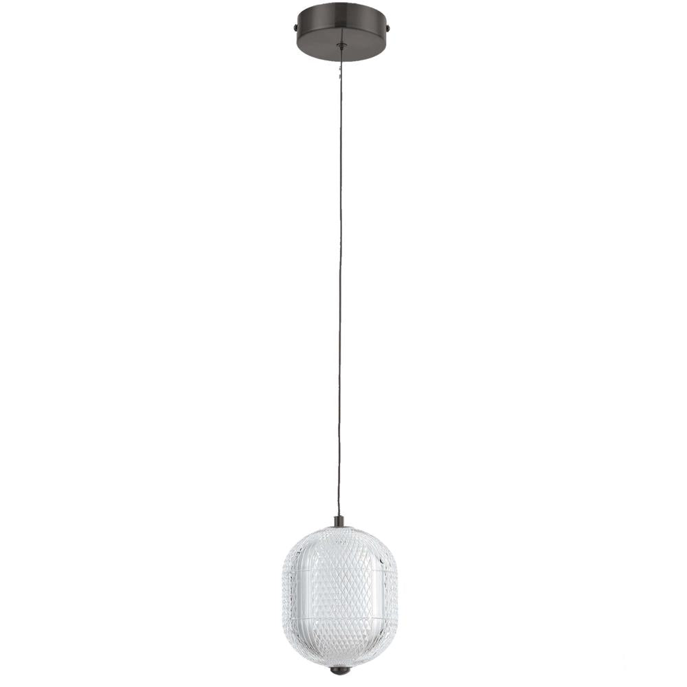 8.5W Pendant, MB with CLR Acrylic Diffuser