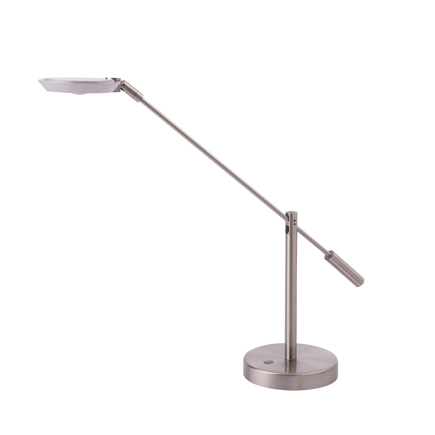 IGGY Black Desk Lamp - Satin Nickel