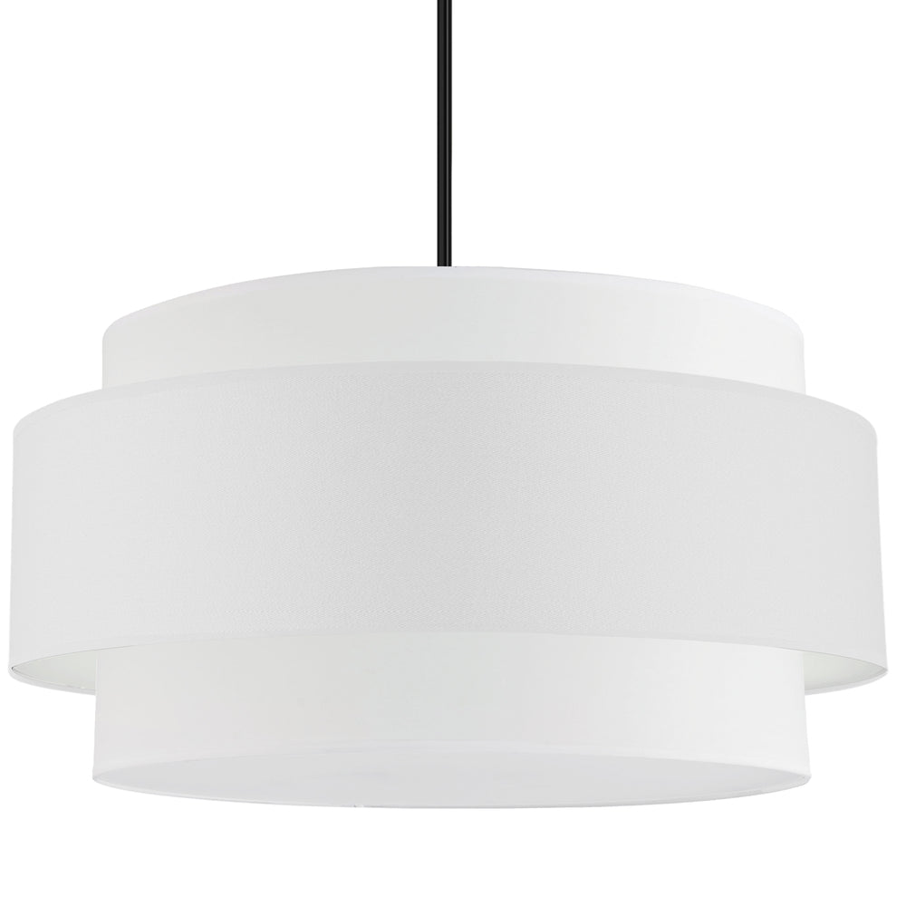 4LT Incandescent Chandelier, MB w/ WH Shade