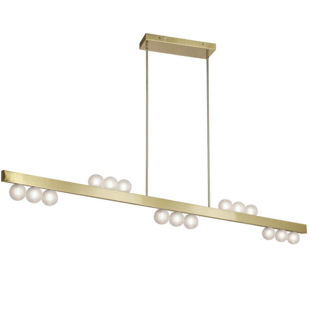 15LT Horiz Pendant, AGB w/ Frosted Glass