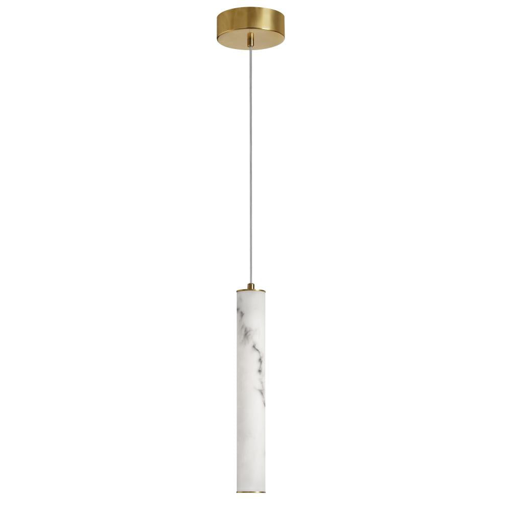 10W Pendant, AGB w/ faux Alabaster
