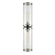 Load image into Gallery viewer, Revolve Ii Clear Glass/Polished Nickel 2 Lights Wall/Vanity