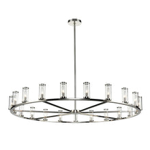 Load image into Gallery viewer, Revolve Clear Glass/Polished Nickel 21 Light Chandeliers