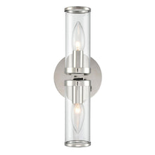 Load image into Gallery viewer, Revolve Clear Glass/Polished Nickel 2 Lights Wall/Vanity