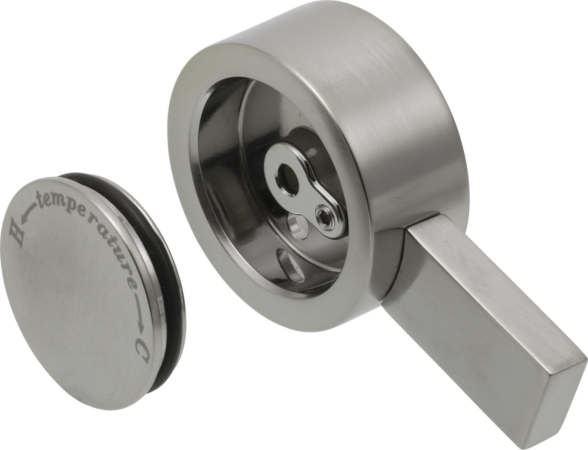 DELTA VERO: SINGLE METAL LEVER HANDLE- TEMPERATURE KNOB AND