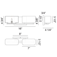 Load image into Gallery viewer, Chiclet 2 Light Vanity - by Matteo