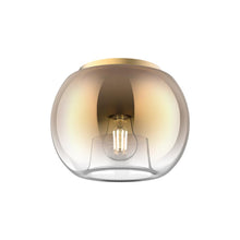 Load image into Gallery viewer, Samar 8-in Brushed Gold/Copper 1 Light Flush Mount