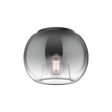 Load image into Gallery viewer, Samar 8-in Black/Smoked 1 Light Flush Mount