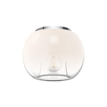 Load image into Gallery viewer, Samar 8-in Chrome/Opal Glass 1 Light Flush Mount