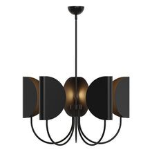 Load image into Gallery viewer, Seno 32-in Matte Black 5 Lights Chandeliers