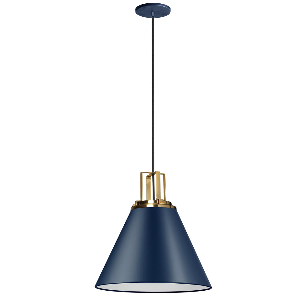 1LT Incandescent Pendant, CB w/ AGB Accent