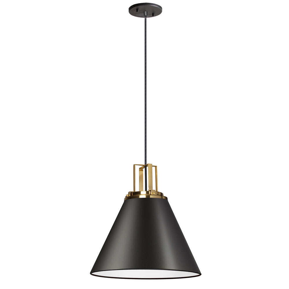1LT Incandescent Pendant, MB w/ AGB Accent