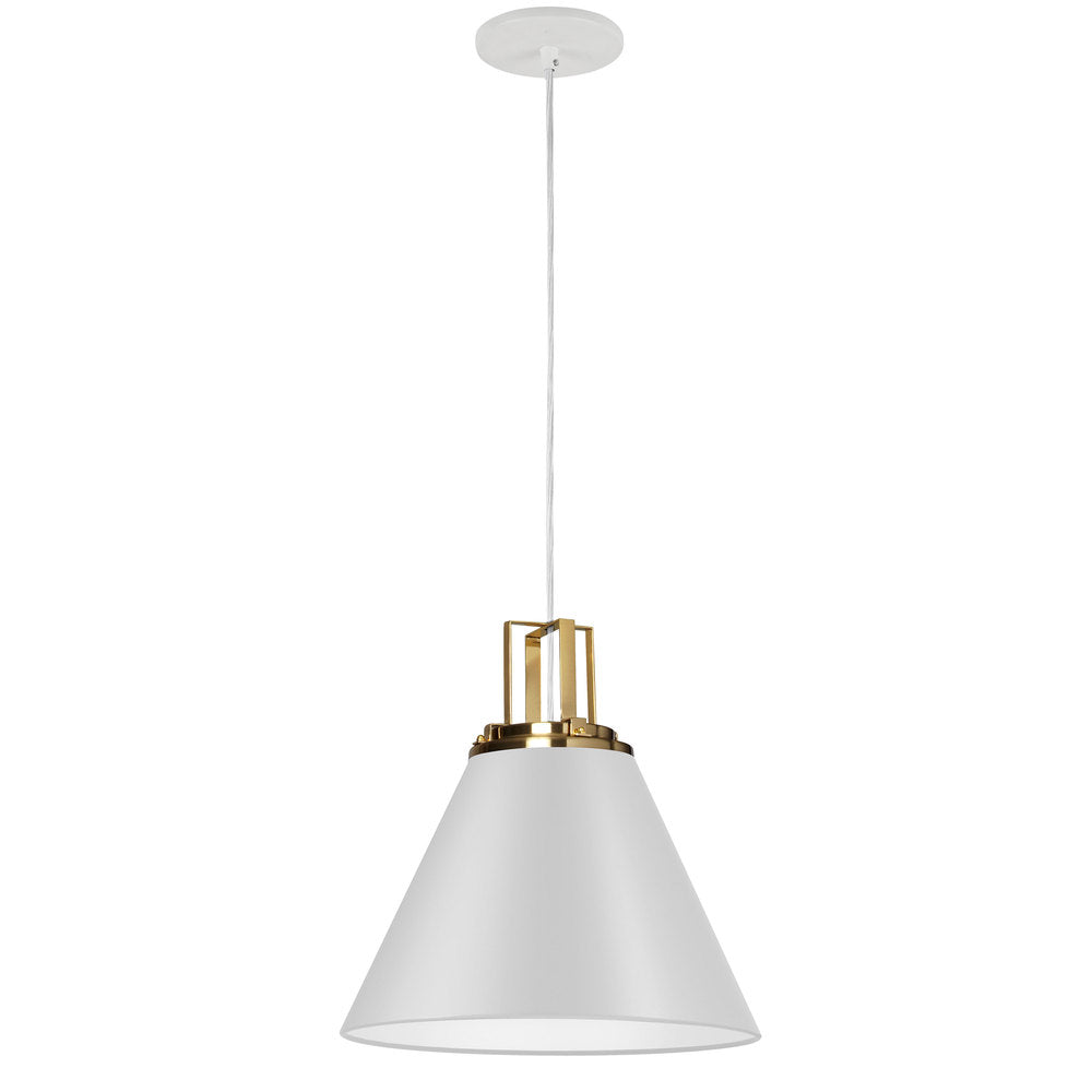 1LT Incandescent Pendant, MW w/ AGB Accent