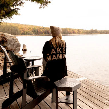 Lake Mama Dockside Knit Cardi - Black & Sand - 100% Cotton