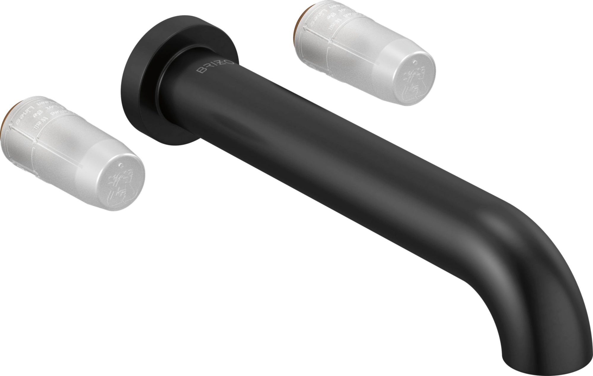 TWO-HANDLE WALL MOUNT TUB FILLER - LESS HANDLES