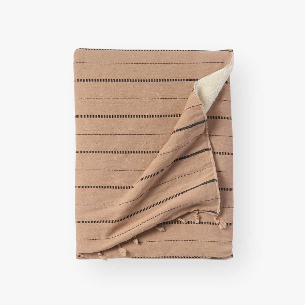 Fleece Lined Throw - Irena - Clove