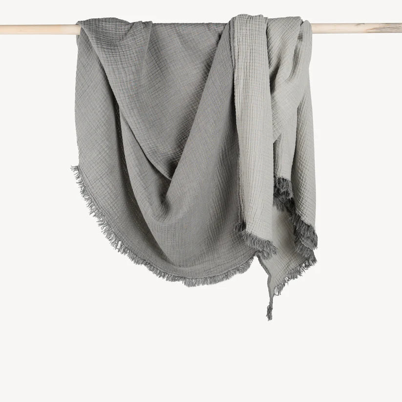 Solid Crinkle Throw