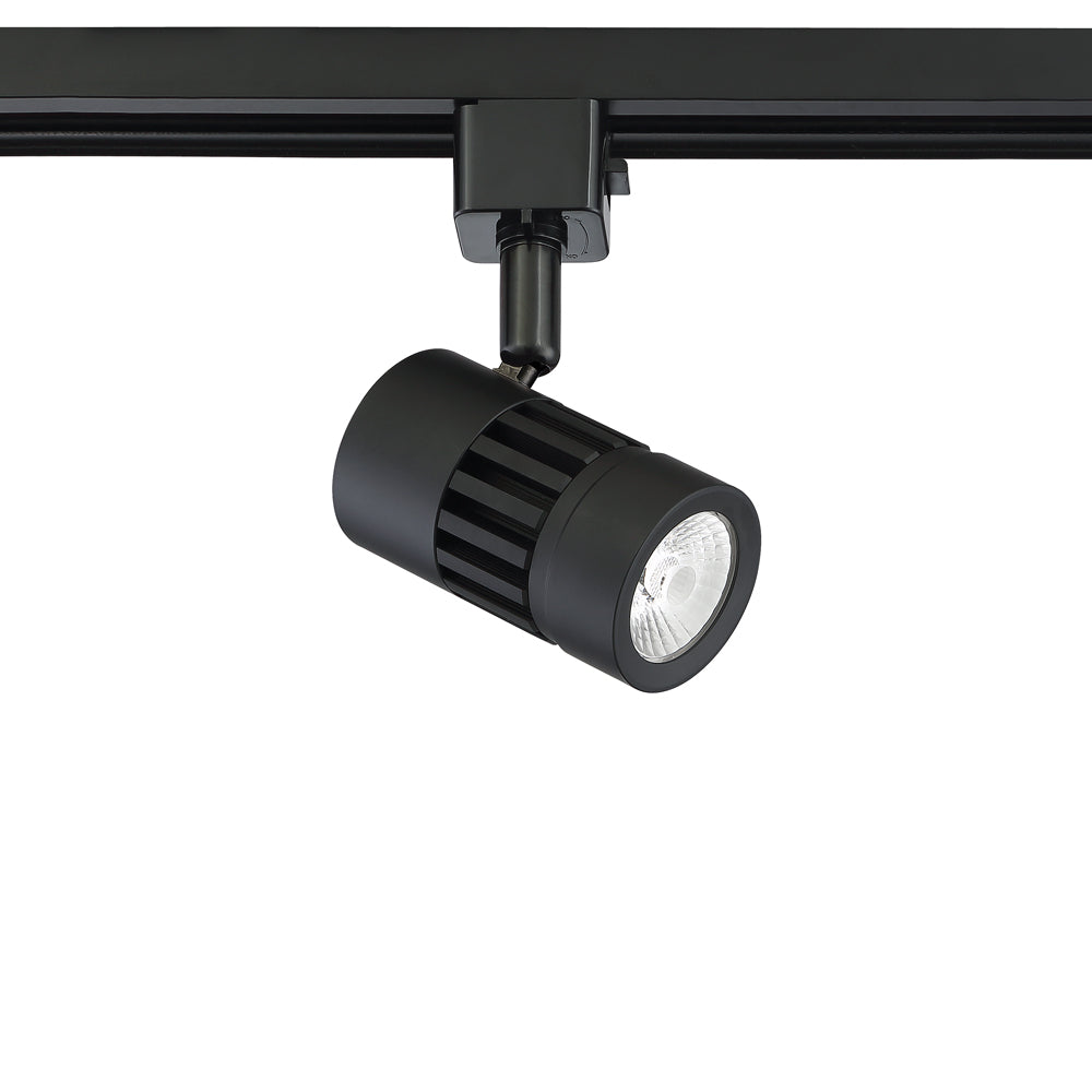 10 watt Integrated LED Track cylinder in a Black finish - 03-BLK