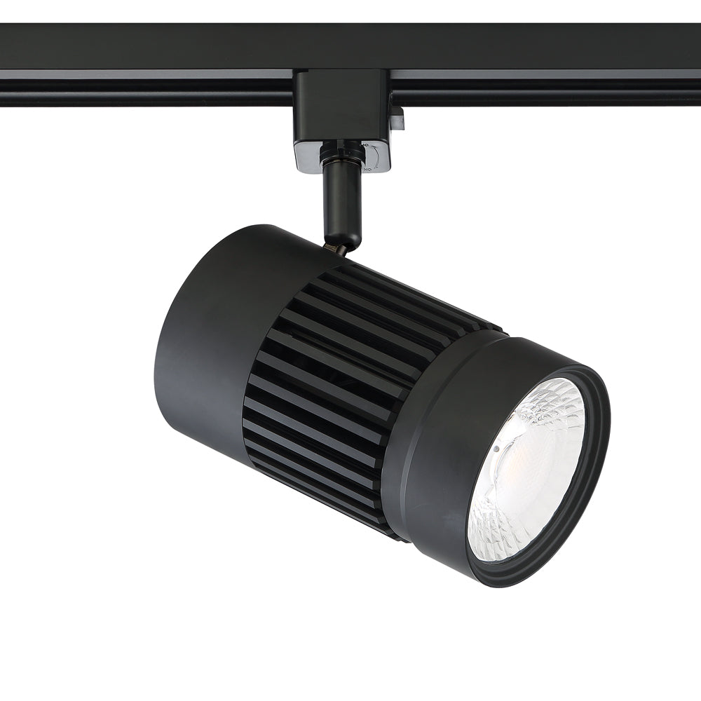 10 watt Integrated LED Track cylinder in a Black finish - 04-BLK
