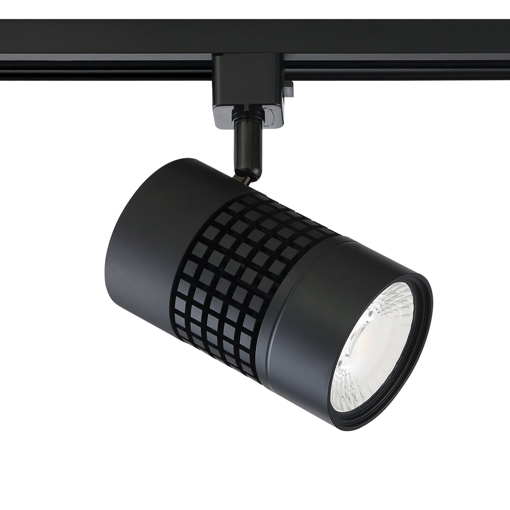 10 watt Integrated LED Track cylinder in a Black finish - 06-BLK