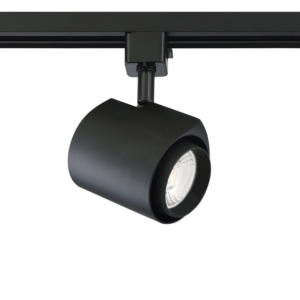 10 watt Integrated LED Track cylinder in a Black finish - 09-BLK