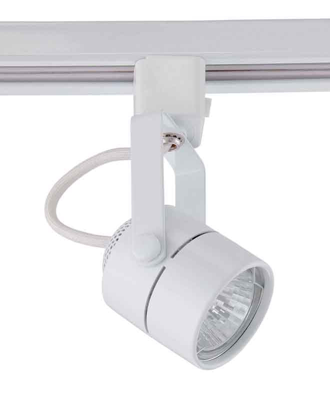 Line voltage track head cylinder in an Oil Rubbed Bronze finish for use with GU-10 base lamps - 26-WH