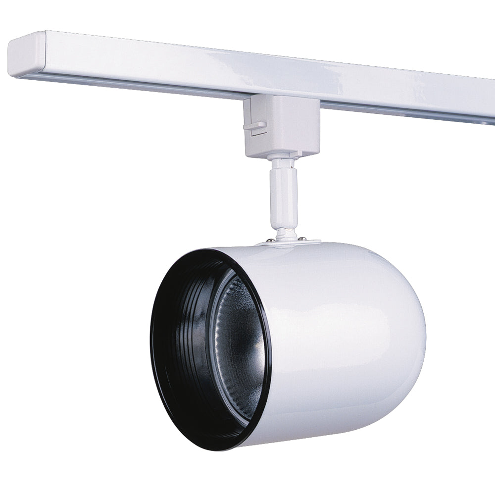 Line Voltage round back track cylinder in a Black finish for use with Par 30 Lamps - WH