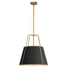 Load image into Gallery viewer, 3LT Trapezoid Pendant GLD/BK Shade w/790Diff