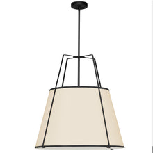 Load image into Gallery viewer, 3LT Trapezoid Pendant BK/CRM Shade w/790 Diff