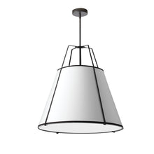 Load image into Gallery viewer, 3LT Trapezoid Pendant BK/WH Shade w/790 Diff