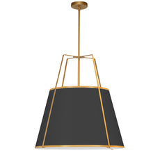 Load image into Gallery viewer, 3LT Trapezoid Pendant GLD/BK Shade w/790 Diff