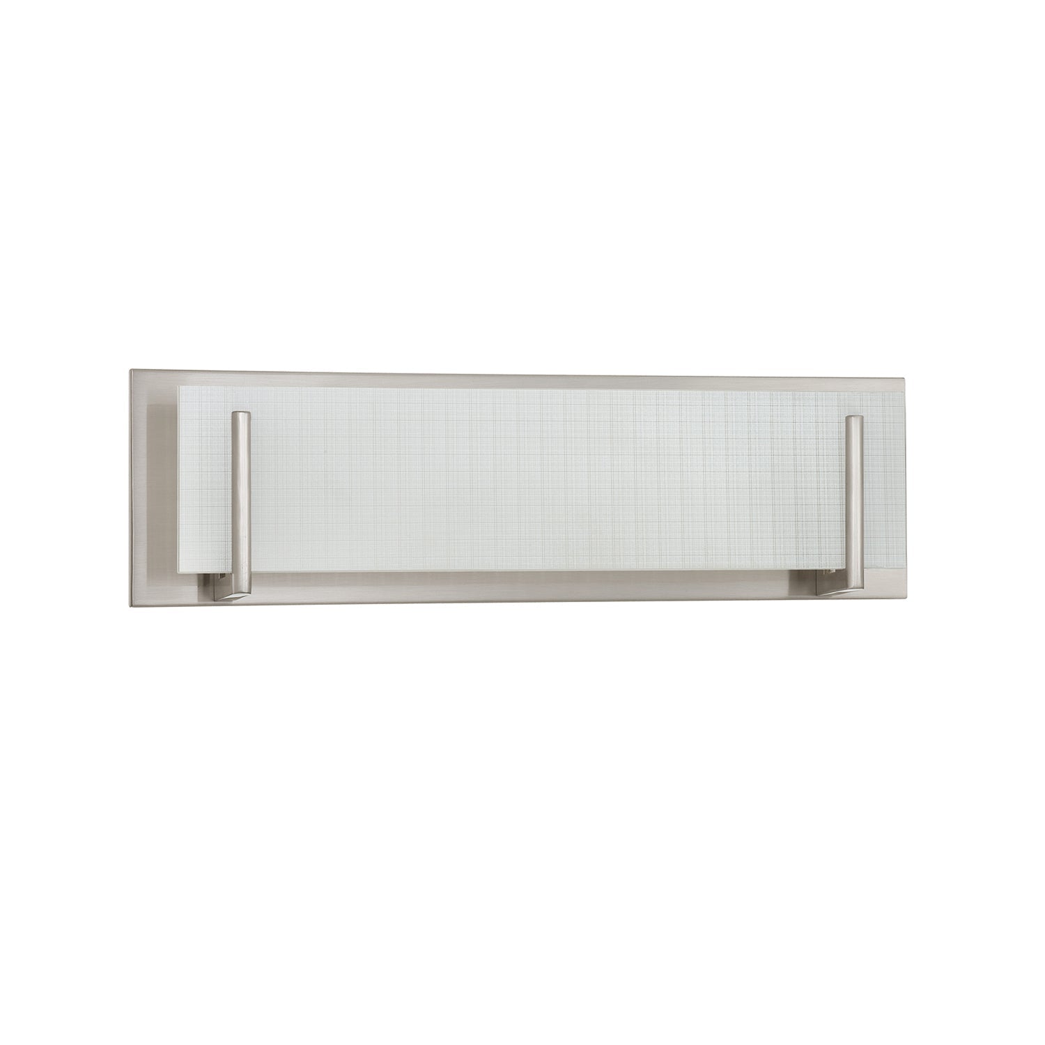 Aurora 1-Light Chrome Vanity Light with Linen Glass - Satin Nickel