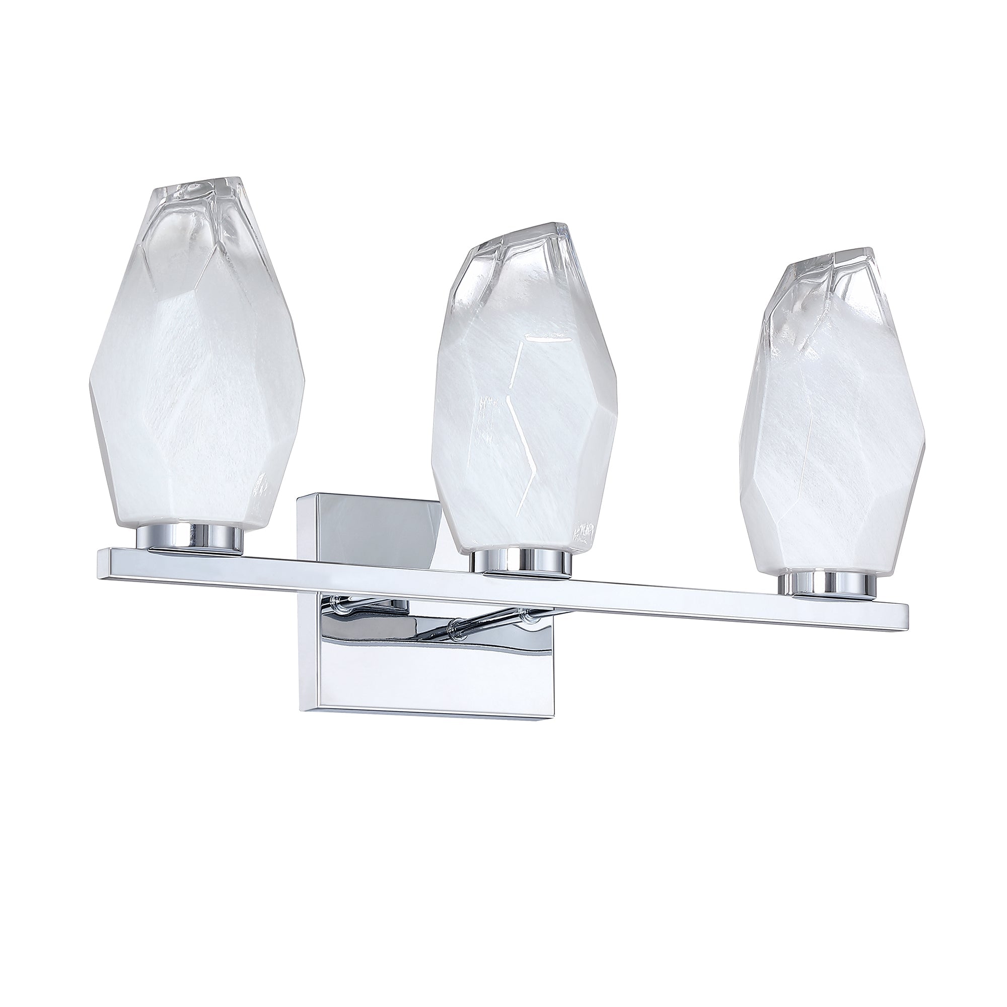 SOREN 3-Light Black Vanity - Chrome