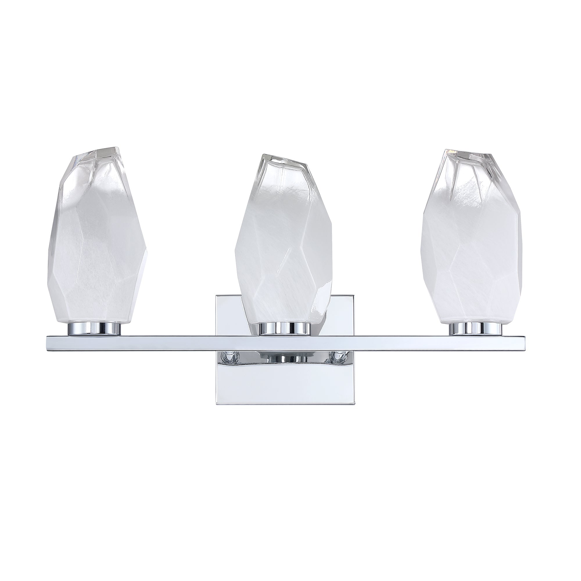 SOREN 3-Light Black Vanity - Chrome