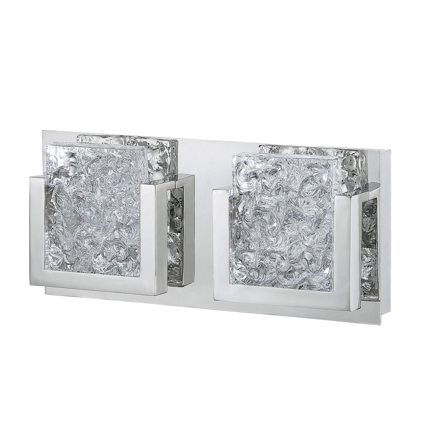 ICE-LAVA 1-Light Chrome LED Vanity Light - 2L-CH