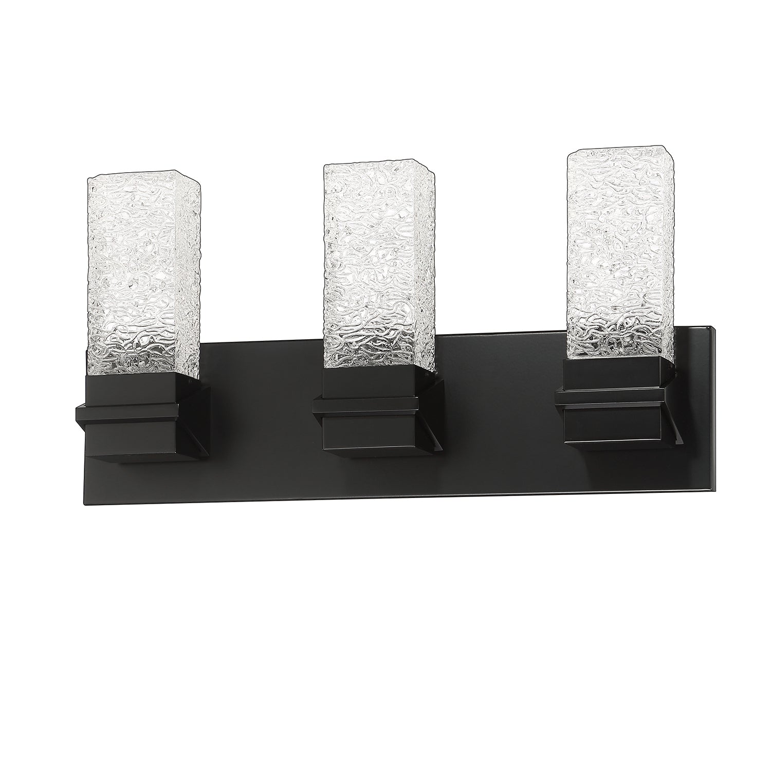 ICE 2-Light-LED Chrome Vanity Light - Black