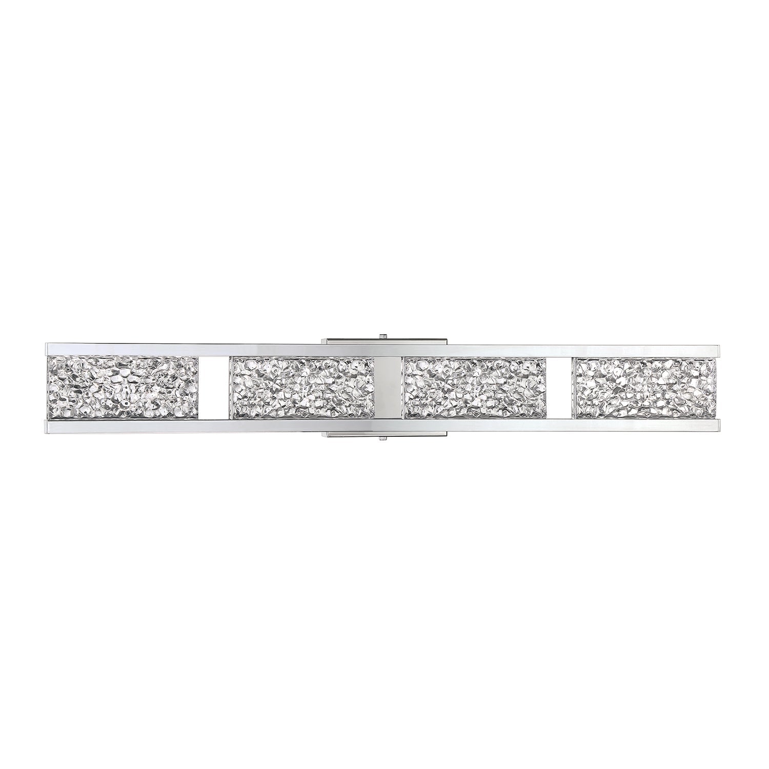 CALLAVIO 4-Light-LED Chrome Vanity Light with Glass style #1 - Chrome