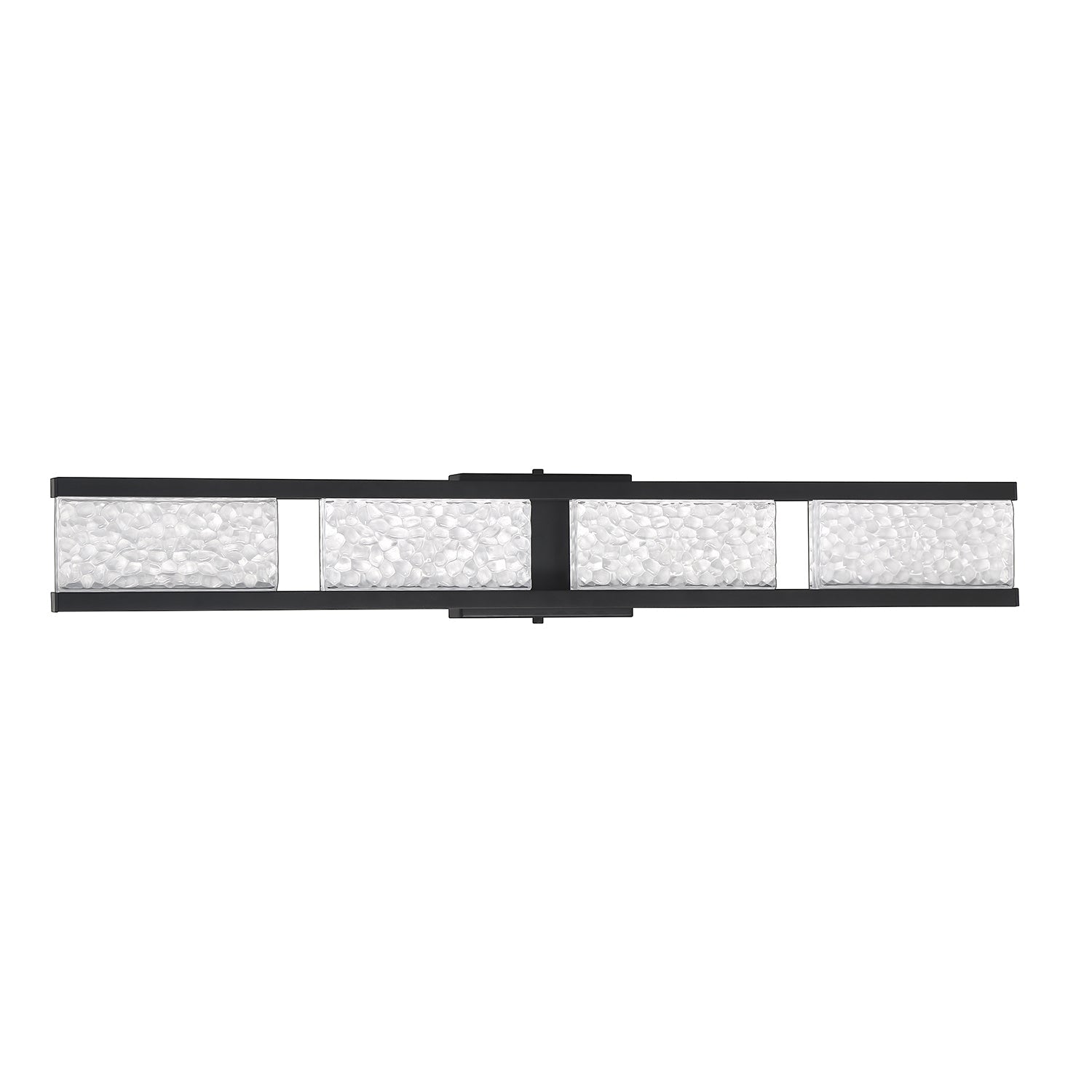 CALLAVIO 4-Light-LED Chrome Vanity Light with Glass style #1 - Black
