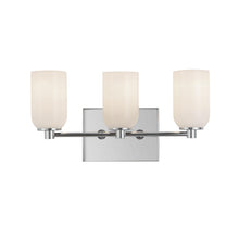 Load image into Gallery viewer, Nola 18-in Chrome/Glossy Opal Glass Socket Vanity Light